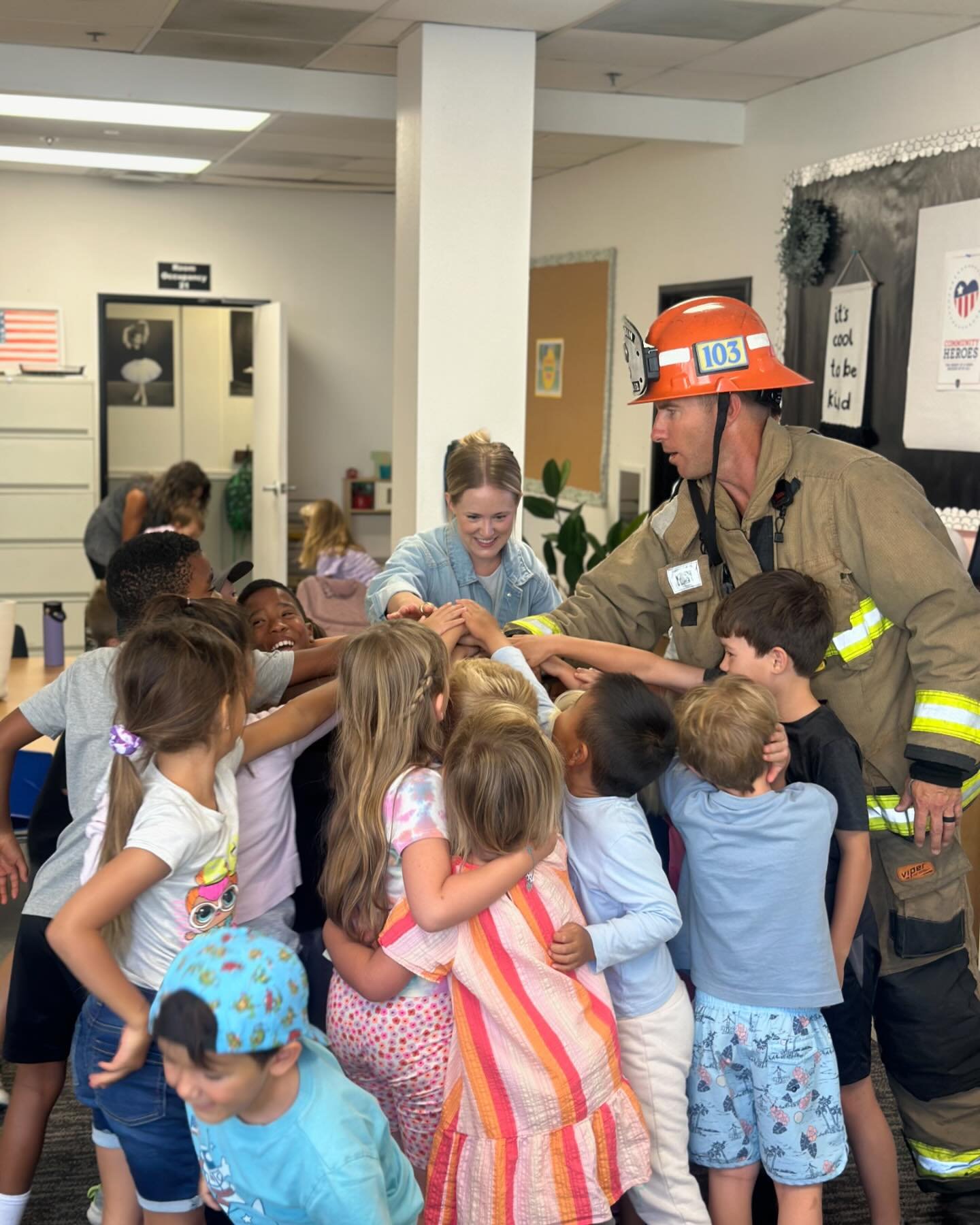 🌟 A big shoutout to our community heroes! Guide dogs lead the way, nurses heal, and firefighters protect. 🐾🩺🚒 Thank you for all you do to keep us safe and healthy. #CommunityHeroes  #SummerSchoolFun